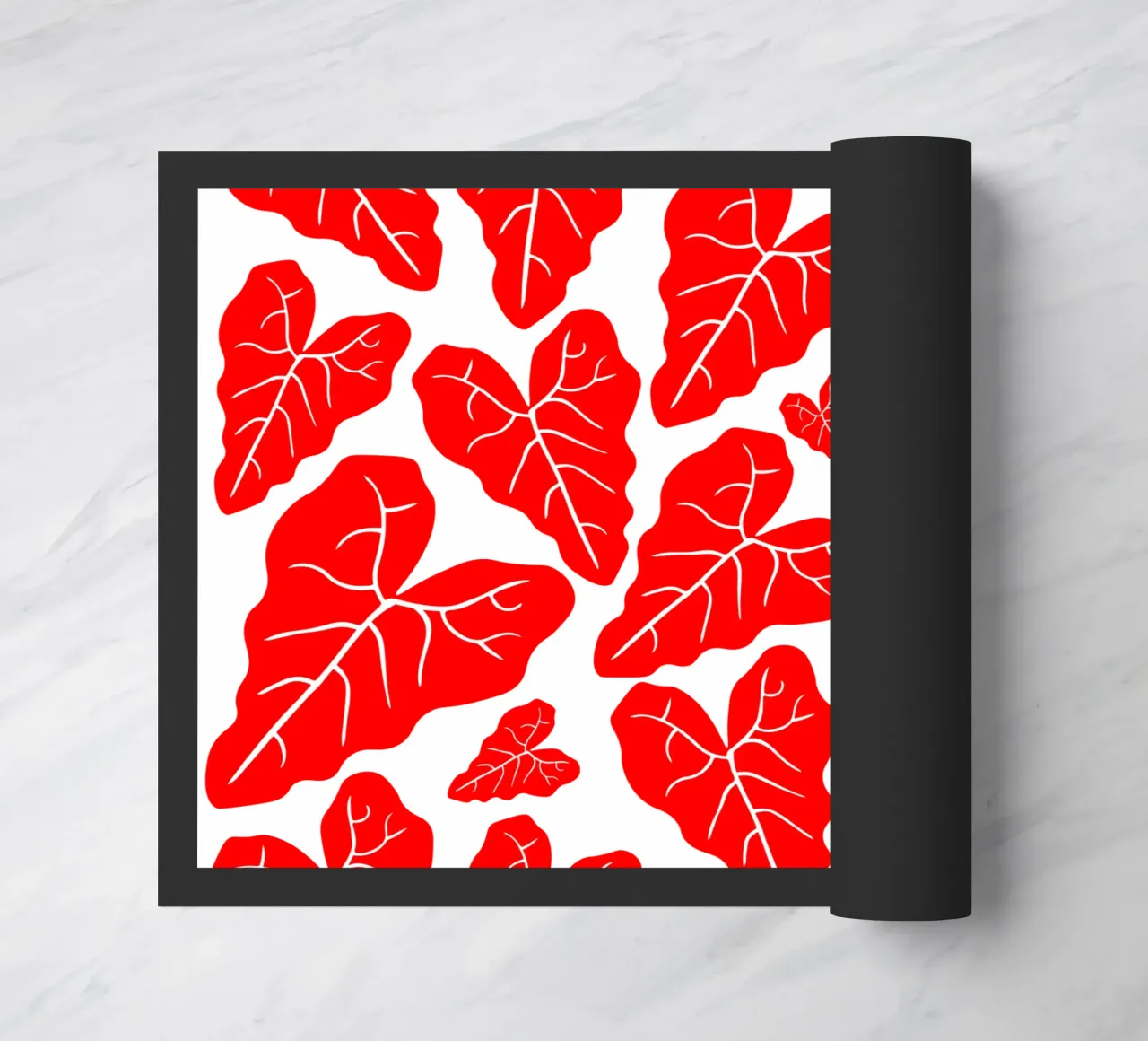 Red leaves pattern zerbino da baobabprintstore
