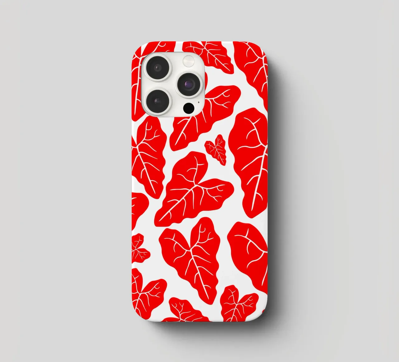 Red leaves pattern cover iphone da baobabprintstore