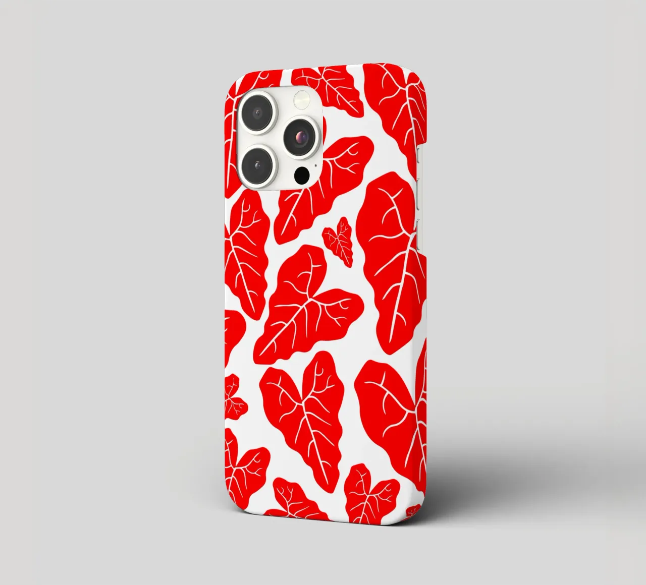 Red leaves pattern cover iphone da baobabprintstore