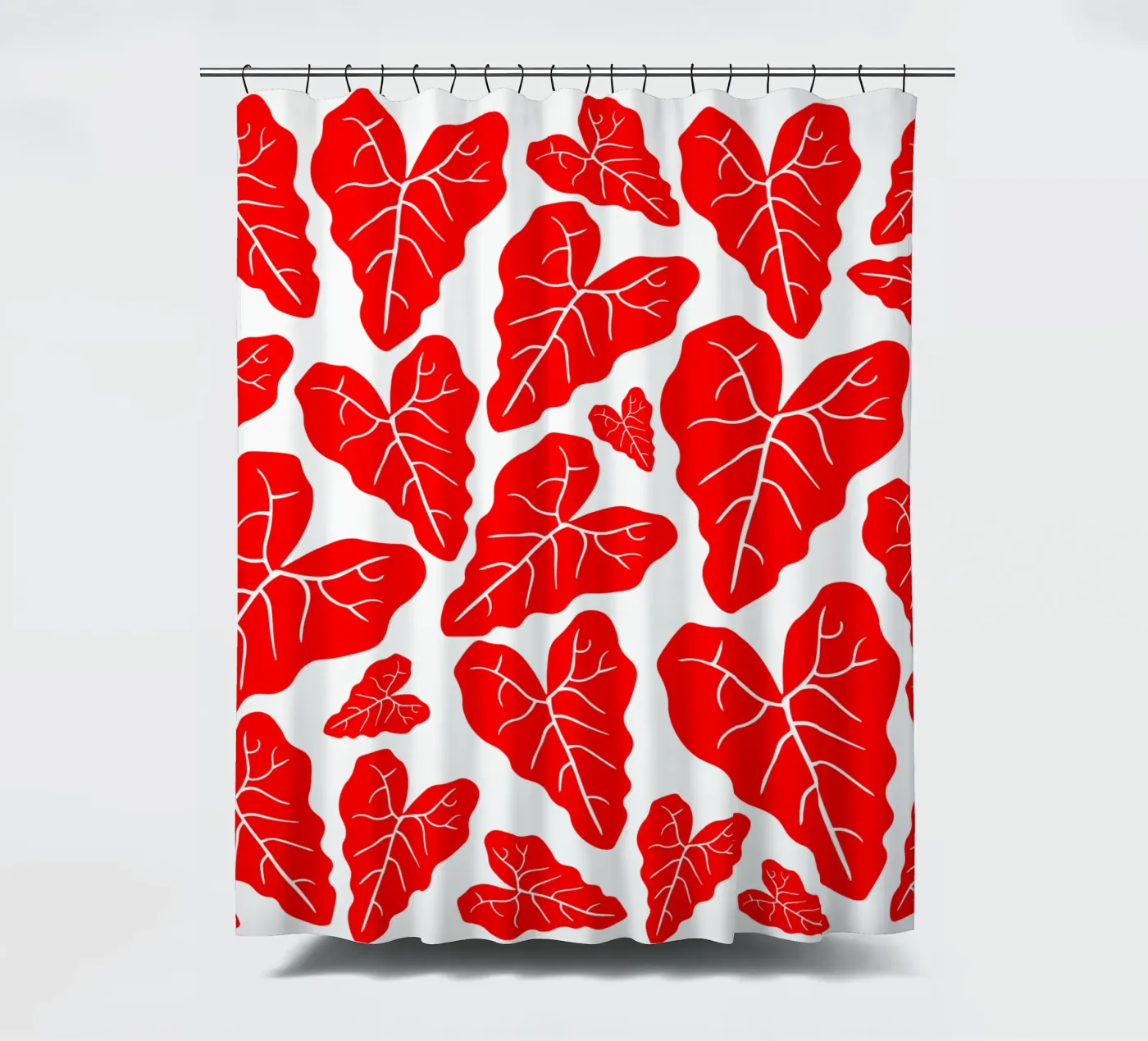 Red leaves pattern douchegordijn van baobabprintstore