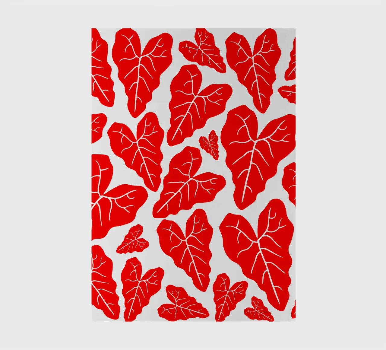 Red leaves pattern diario da baobabprintstore