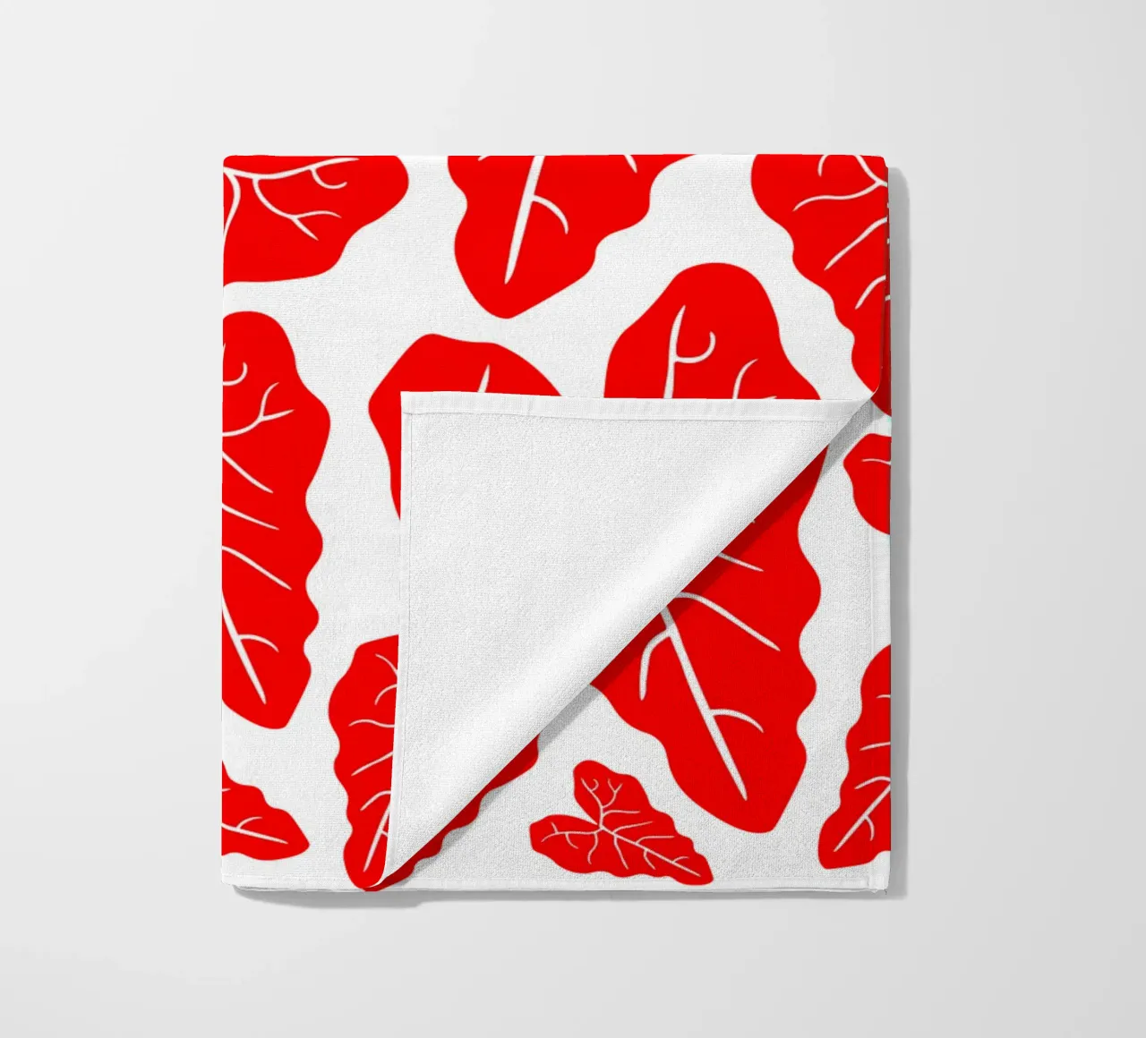 Red leaves pattern telo mare da baobabprintstore