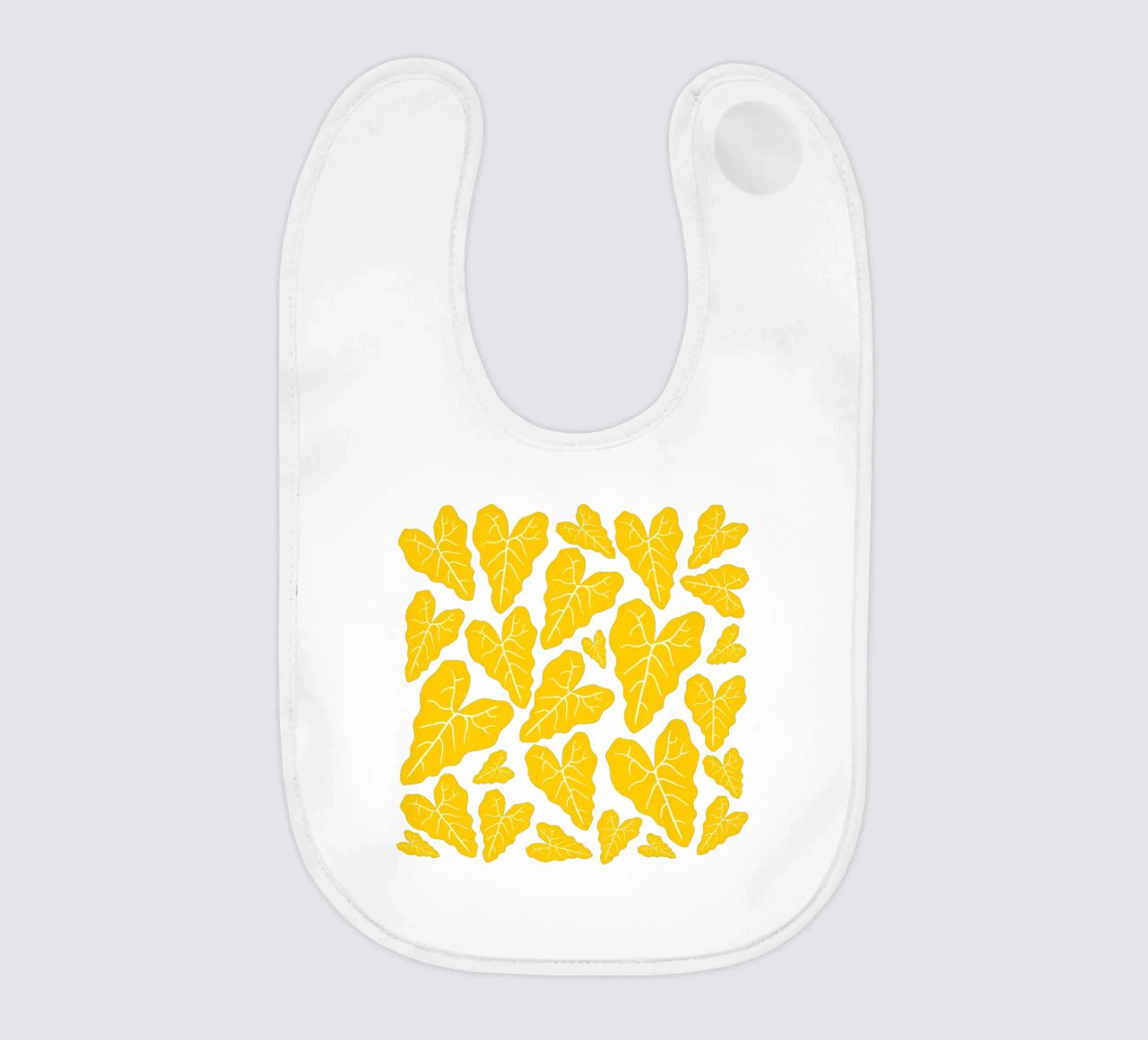 Yellow leaves pattern bavaglino da baobabprintstore