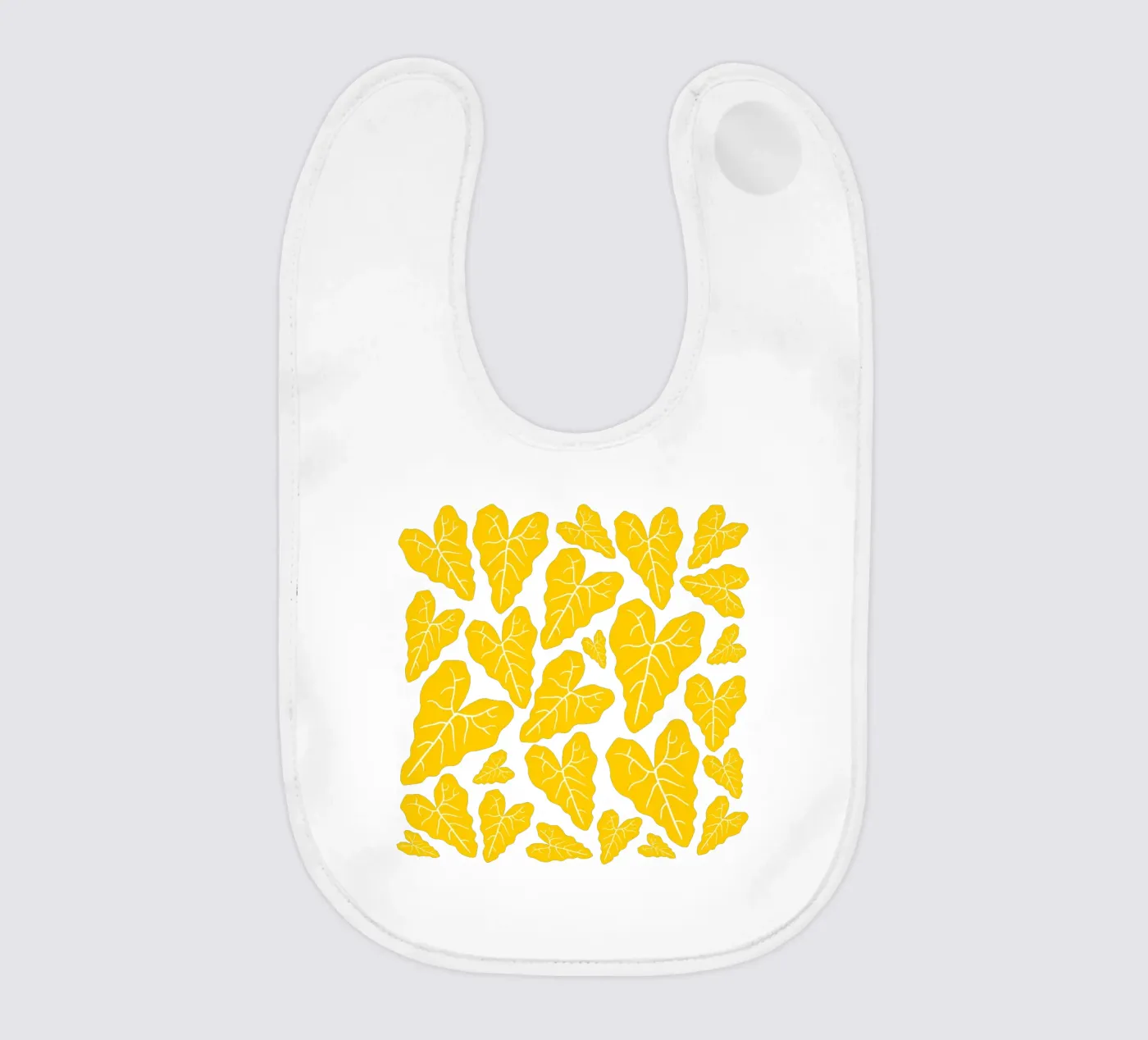 Yellow leaves pattern bavaglino da baobabprintstore