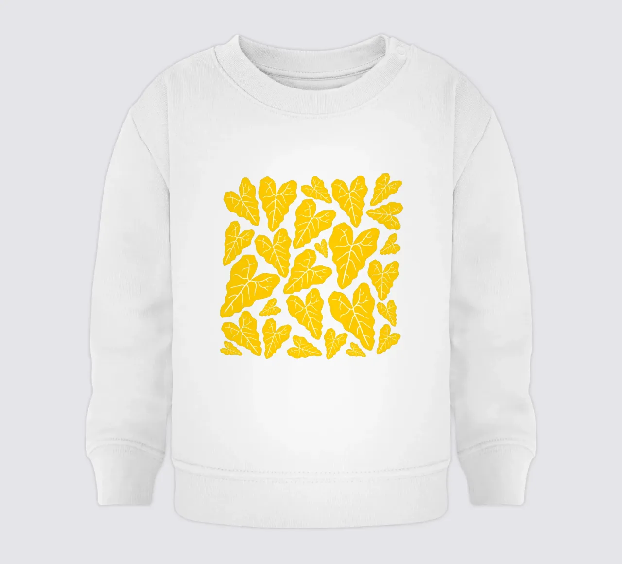 Yellow leaves pattern felpa neonato da baobabprintstore