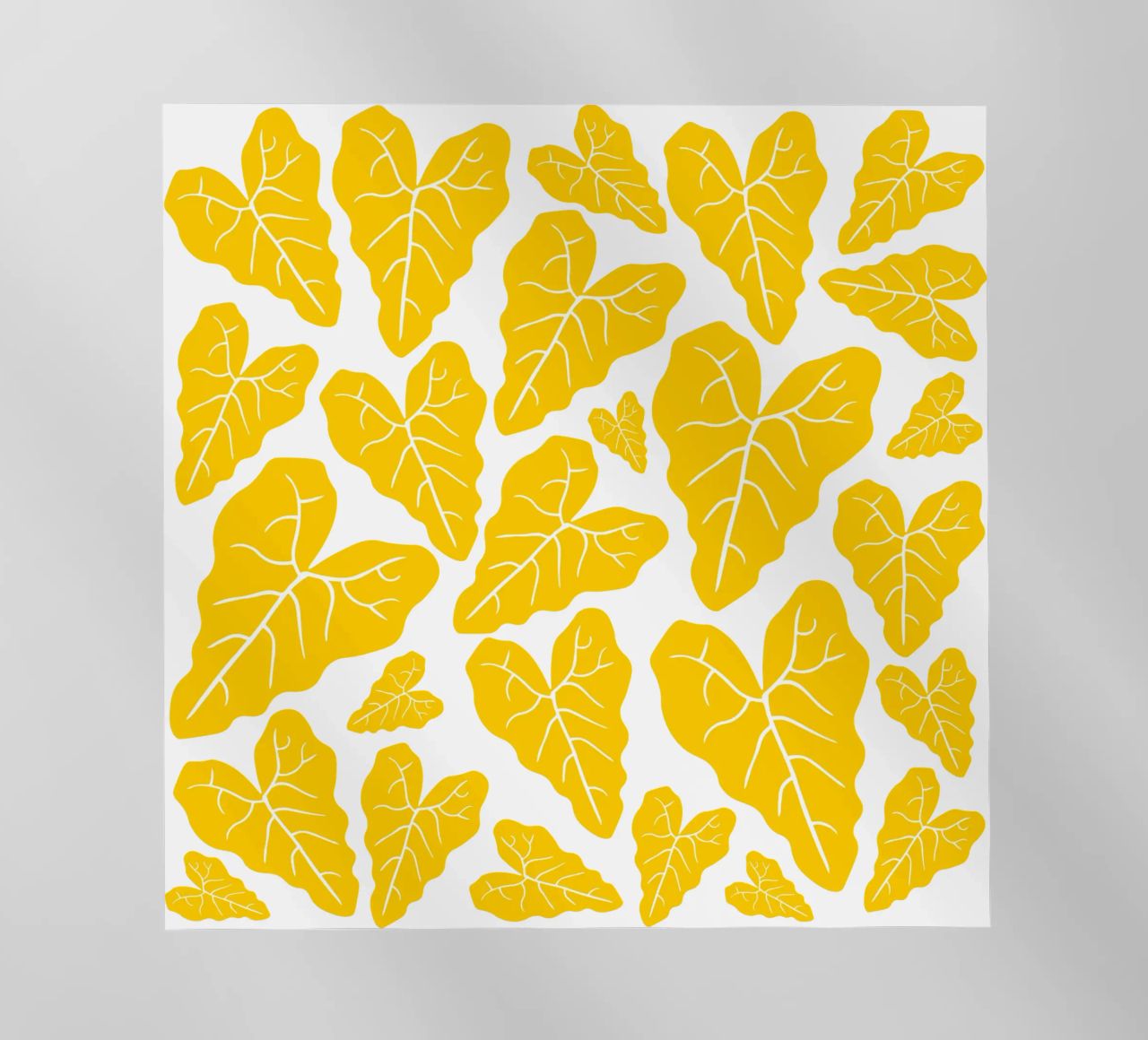 Yellow leaves pattern pellicola backlit da baobabprintstore