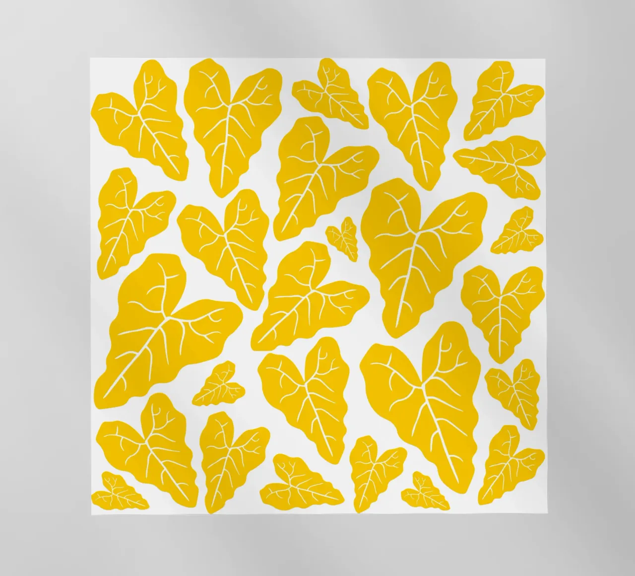 Yellow leaves pattern film rétro-éclairé de baobabprintstore