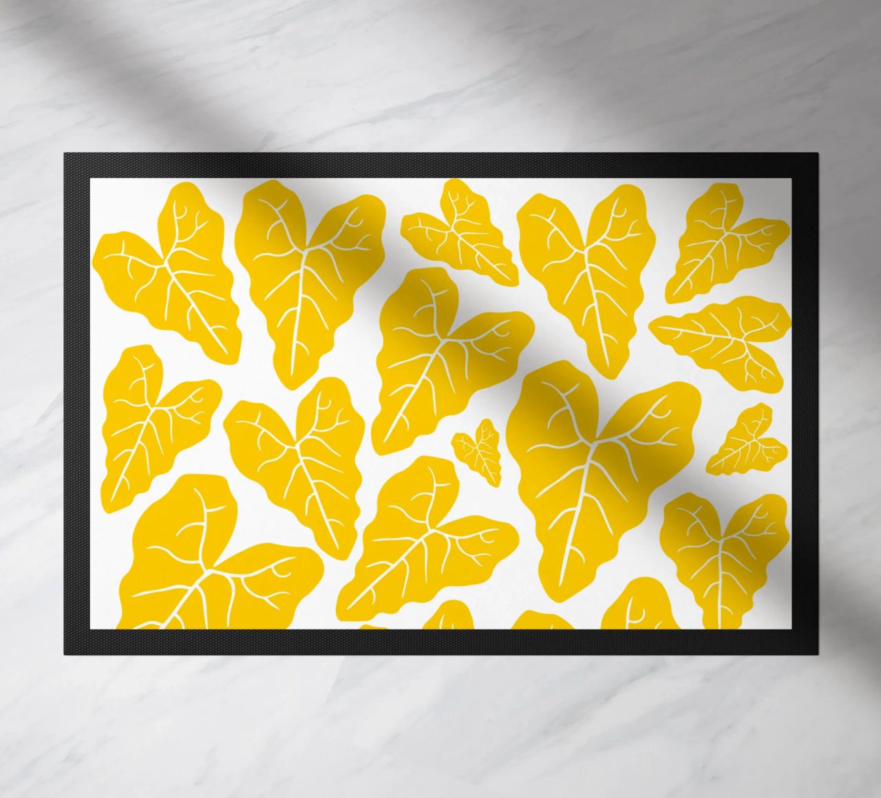 Yellow leaves pattern zerbino da baobabprintstore