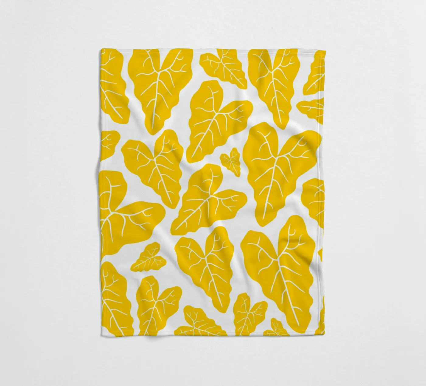 Yellow leaves pattern Fleecedecke von baobabprintstore