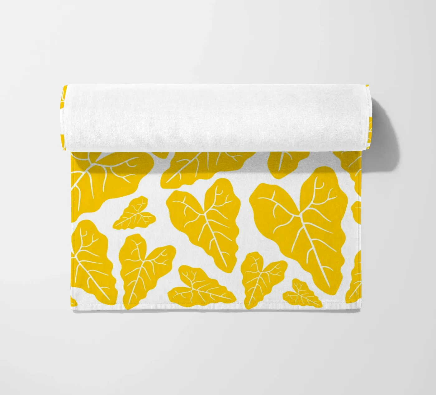 Yellow leaves pattern telo mare da baobabprintstore