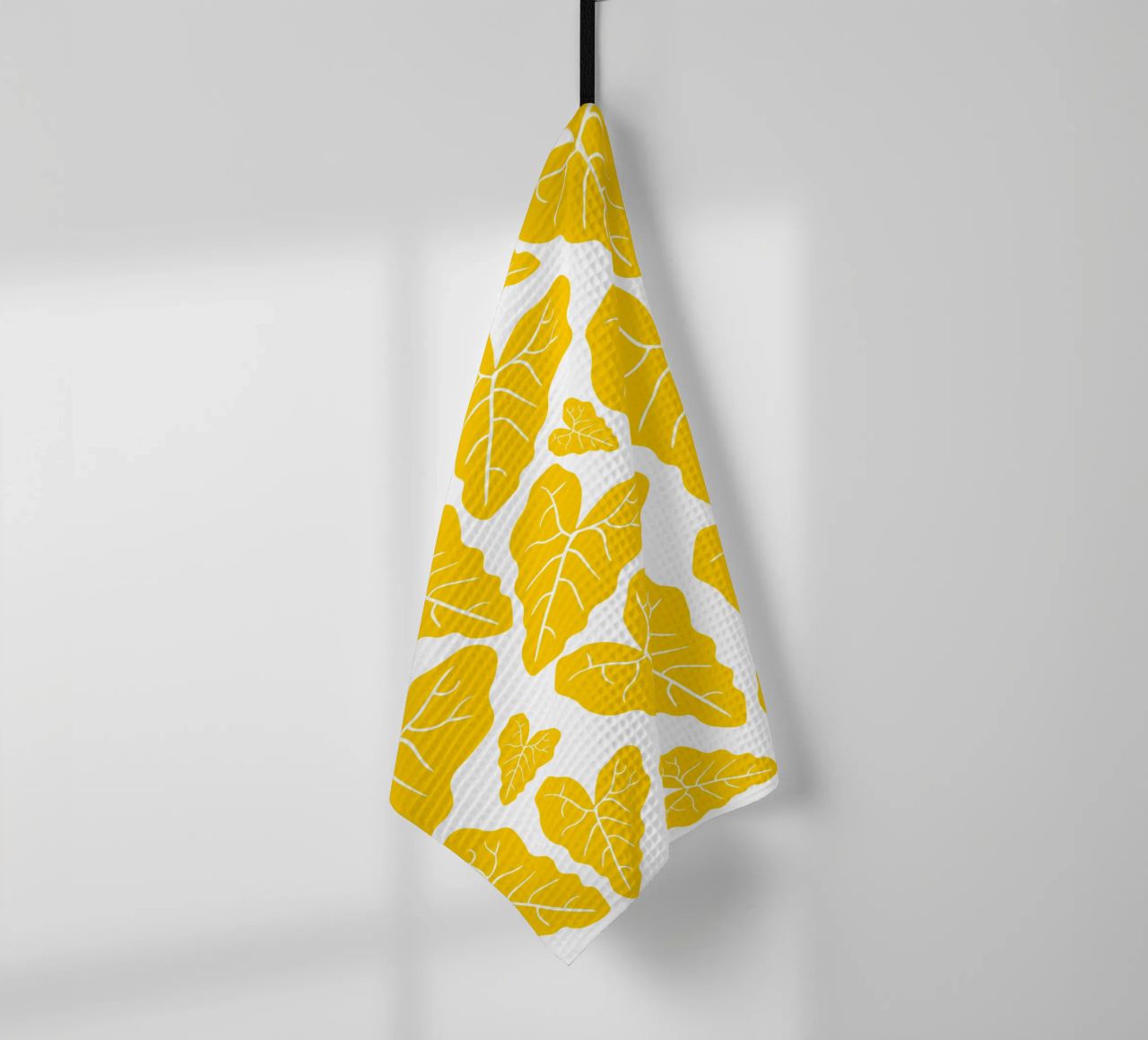 Yellow leaves pattern canovaccio da cucina da baobabprintstore