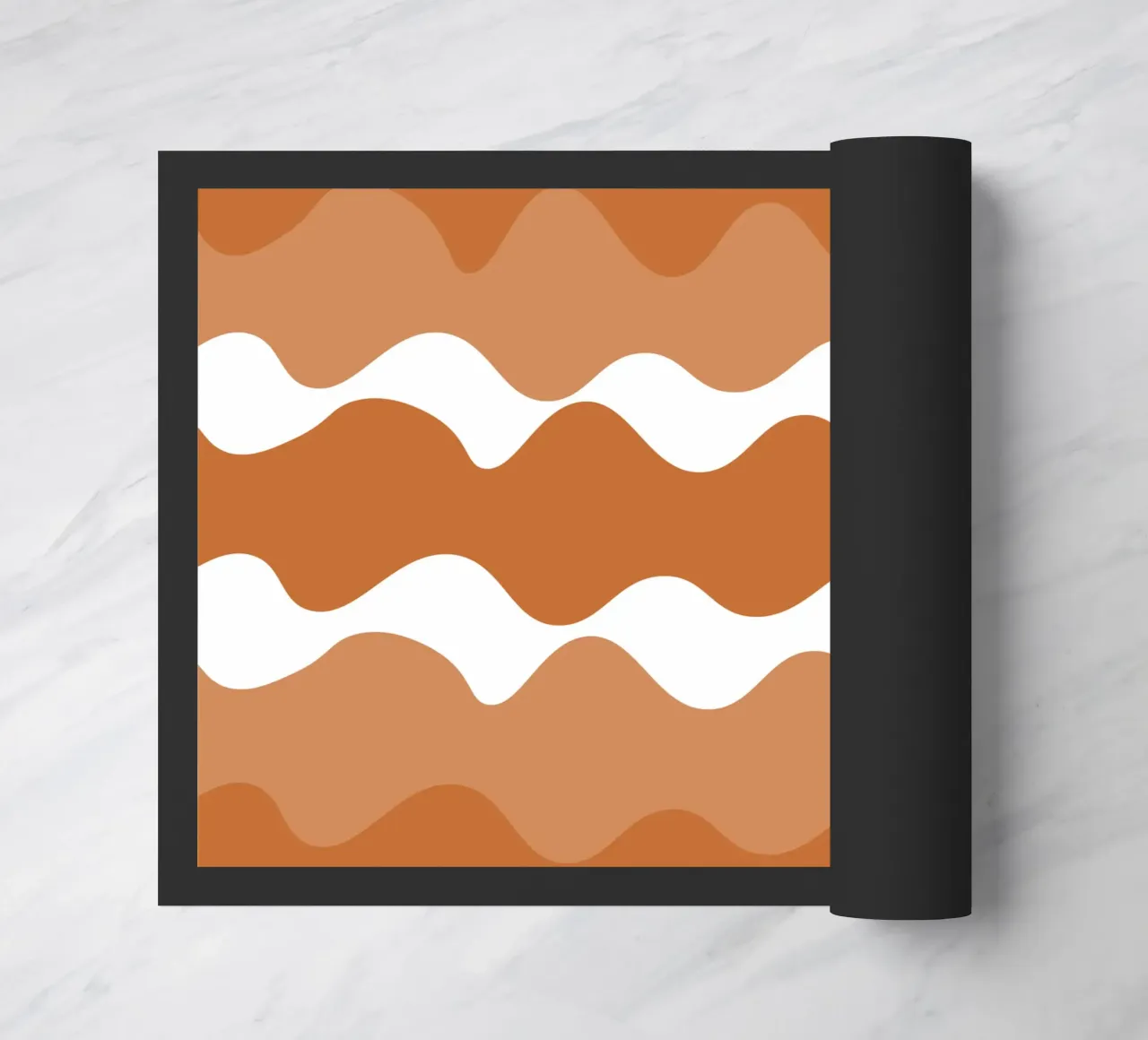 Brown horizontal wavy gradient zerbino da baobabprintstore