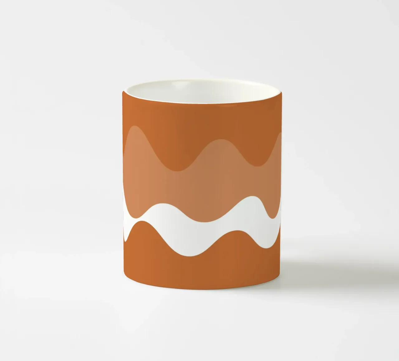 Brown horizontal wavy gradient tazza in ceramica da baobabprintstore