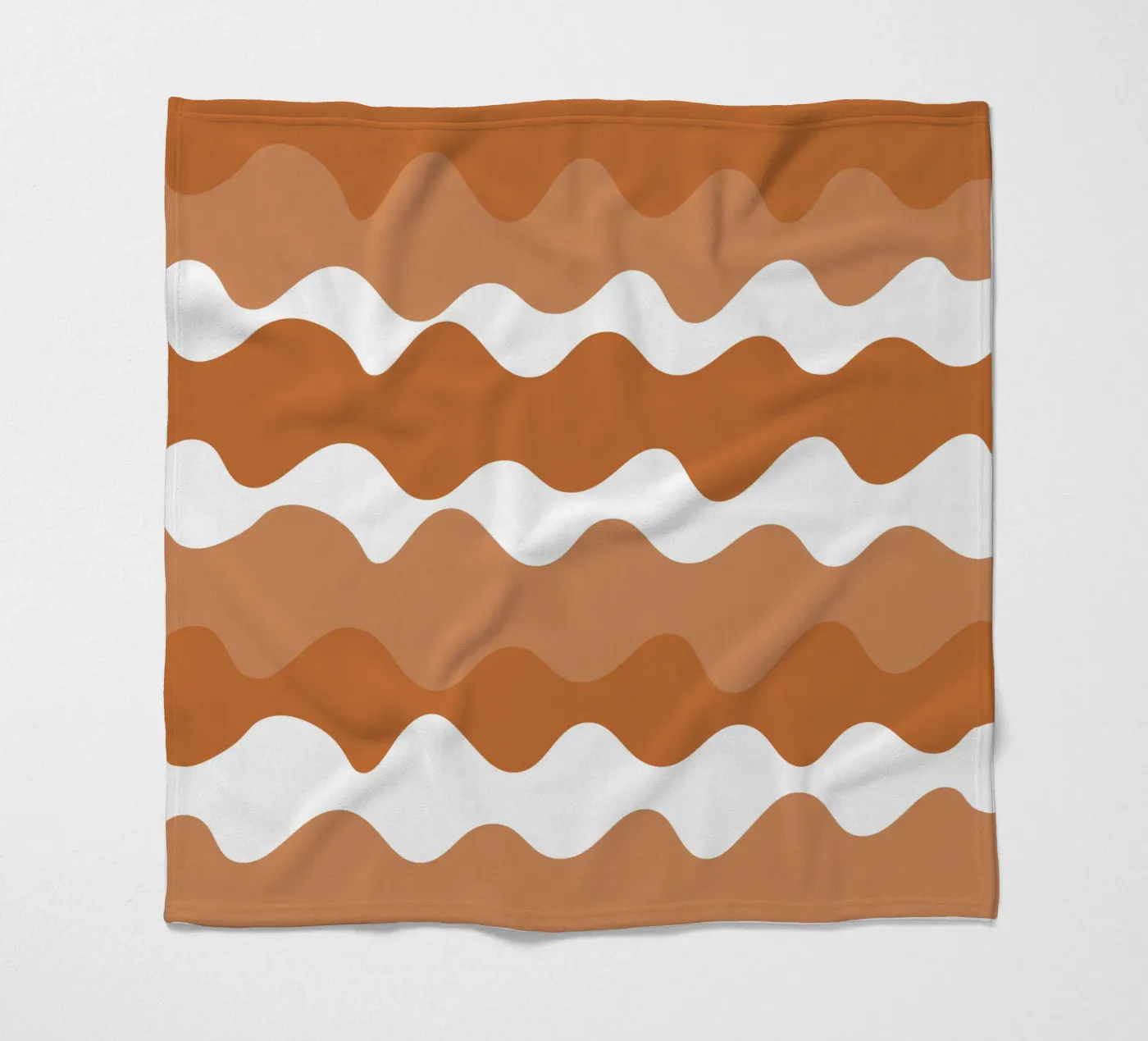 Brown horizontal wavy gradient fleecedeken van baobabprintstore