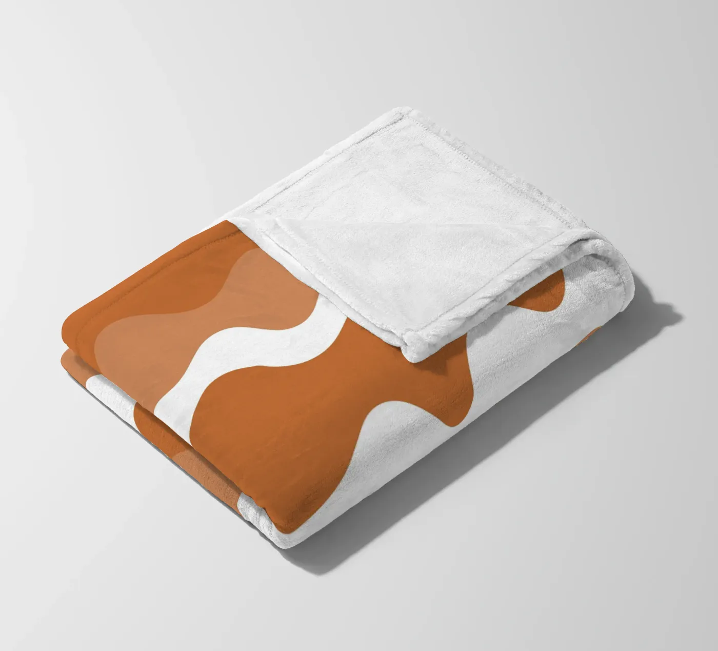 Brown horizontal wavy gradient fleecedeken van baobabprintstore