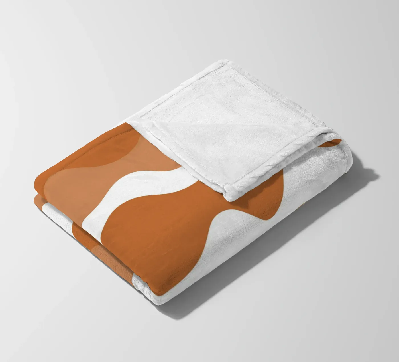 Brown horizontal wavy gradient fleecedeken van baobabprintstore