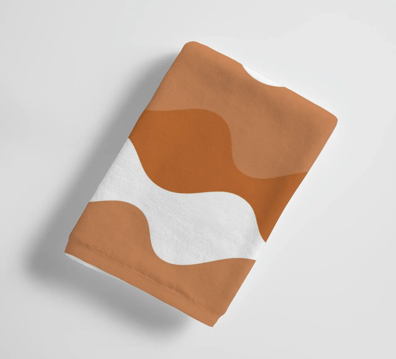 Brown horizontal wavy gradient asciugamano da bagno da baobabprintstore