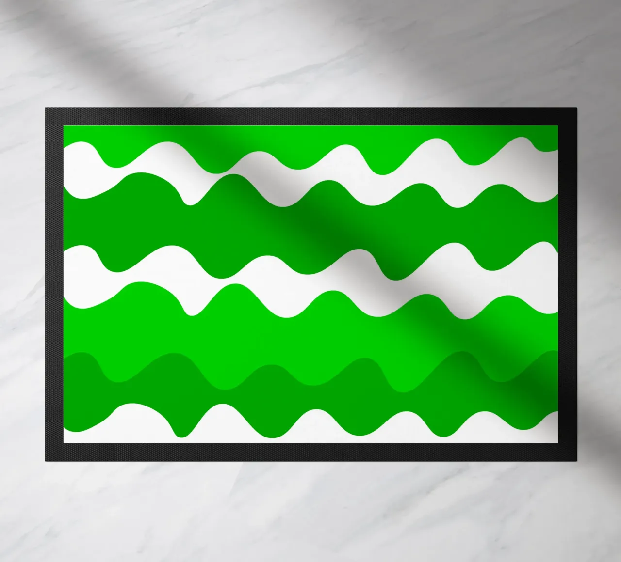 Green horizontal wavy gradient zerbino da baobabprintstore