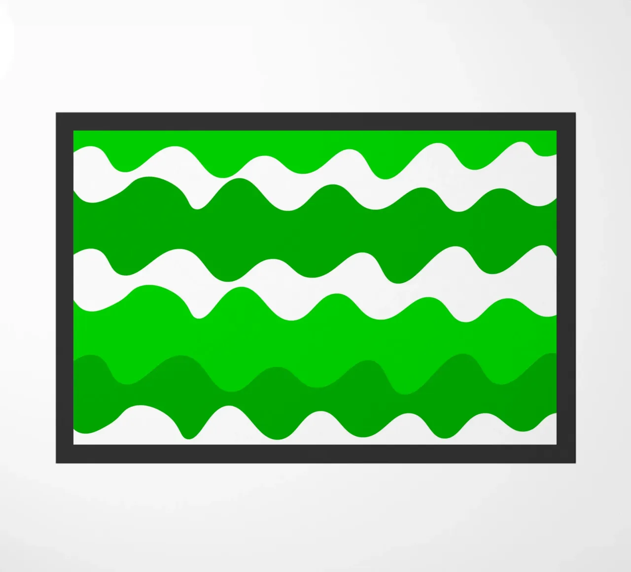 Green horizontal wavy gradient zerbino da baobabprintstore