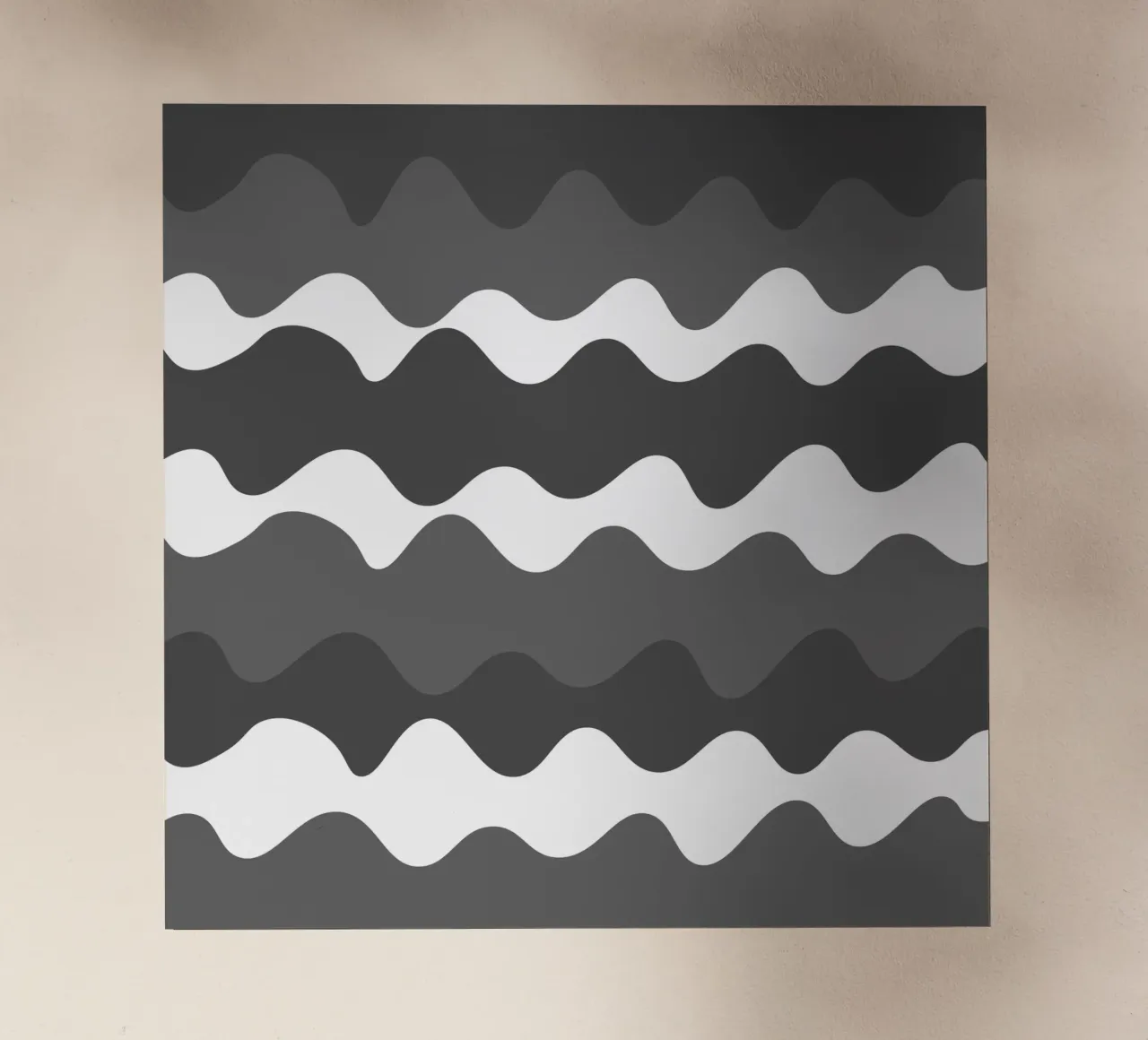 Grey horizontal wavy gradient pellicola backlit da baobabprintstore