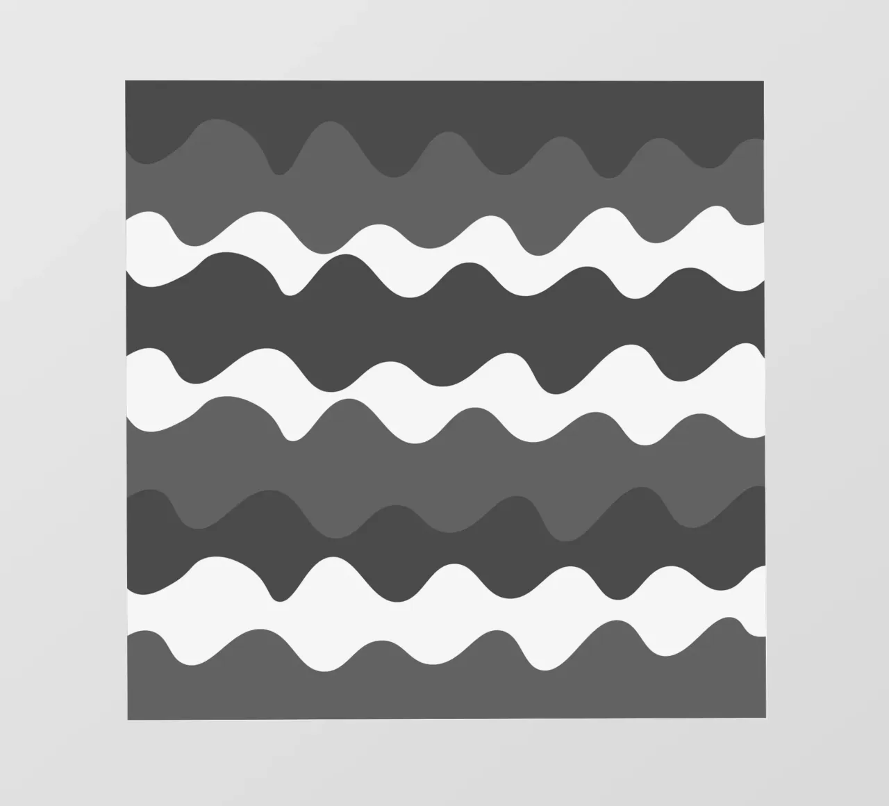 Grey horizontal wavy gradient telo in pvc da baobabprintstore