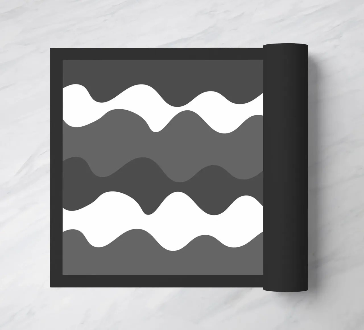 Grey horizontal wavy gradient zerbino da baobabprintstore