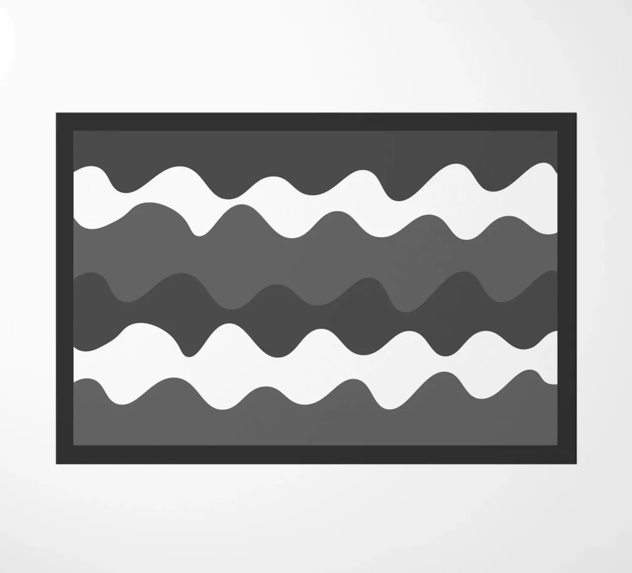Grey horizontal wavy gradient zerbino da baobabprintstore