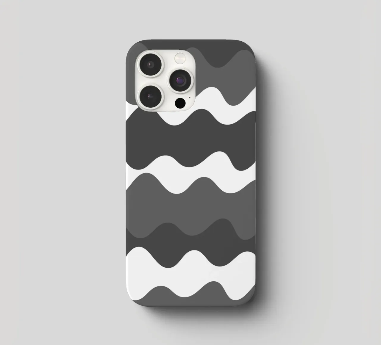 Grey horizontal wavy gradient cover iphone da baobabprintstore