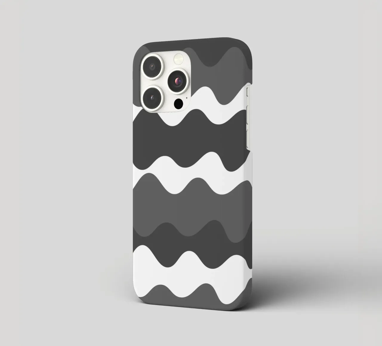 Grey horizontal wavy gradient cover iphone da baobabprintstore