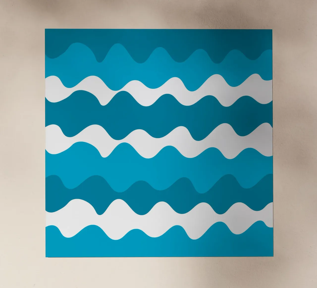Blue horizontal wavy gradient pellicola backlit da baobabprintstore