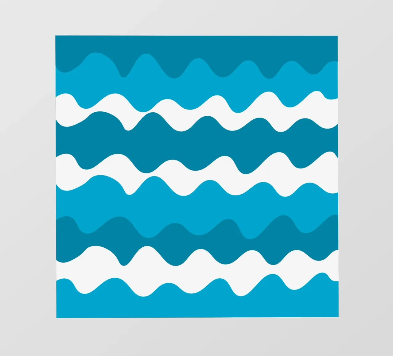 Blue horizontal wavy gradient telo in pvc da baobabprintstore