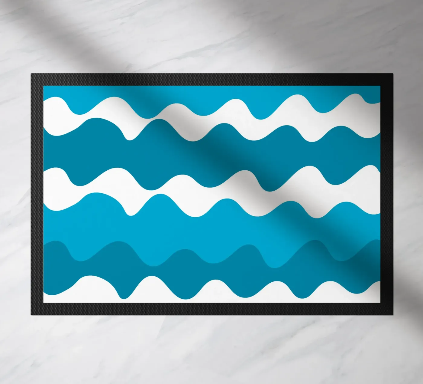 Blue horizontal wavy gradient zerbino da baobabprintstore