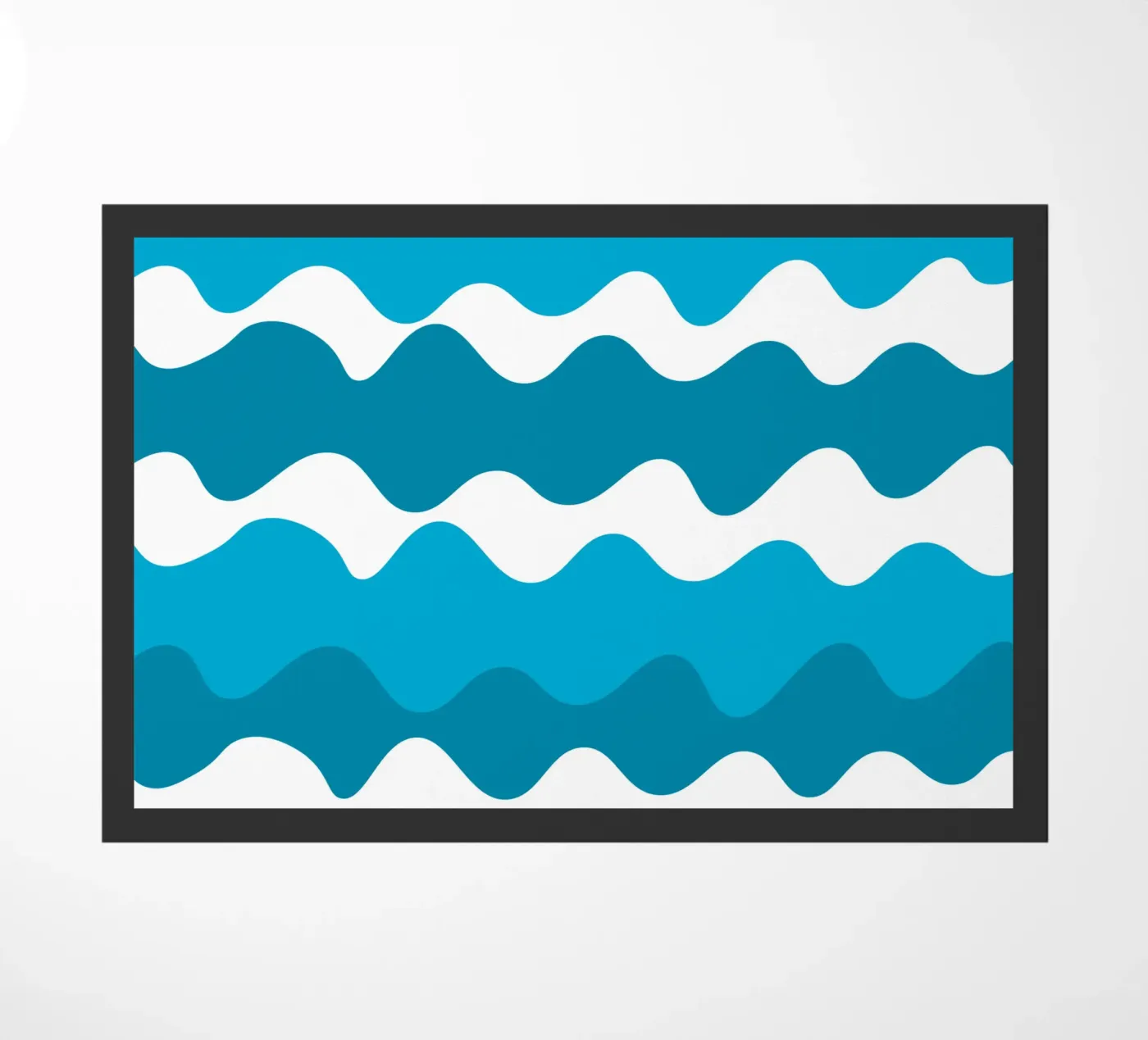 Blue horizontal wavy gradient zerbino da baobabprintstore
