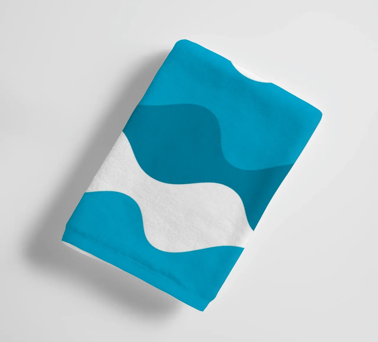 Blue horizontal wavy gradient asciugamano da bagno da baobabprintstore