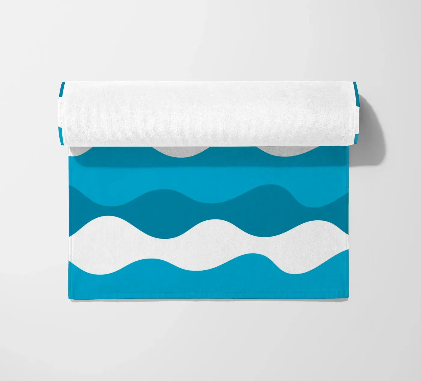 Blue horizontal wavy gradient telo mare da baobabprintstore