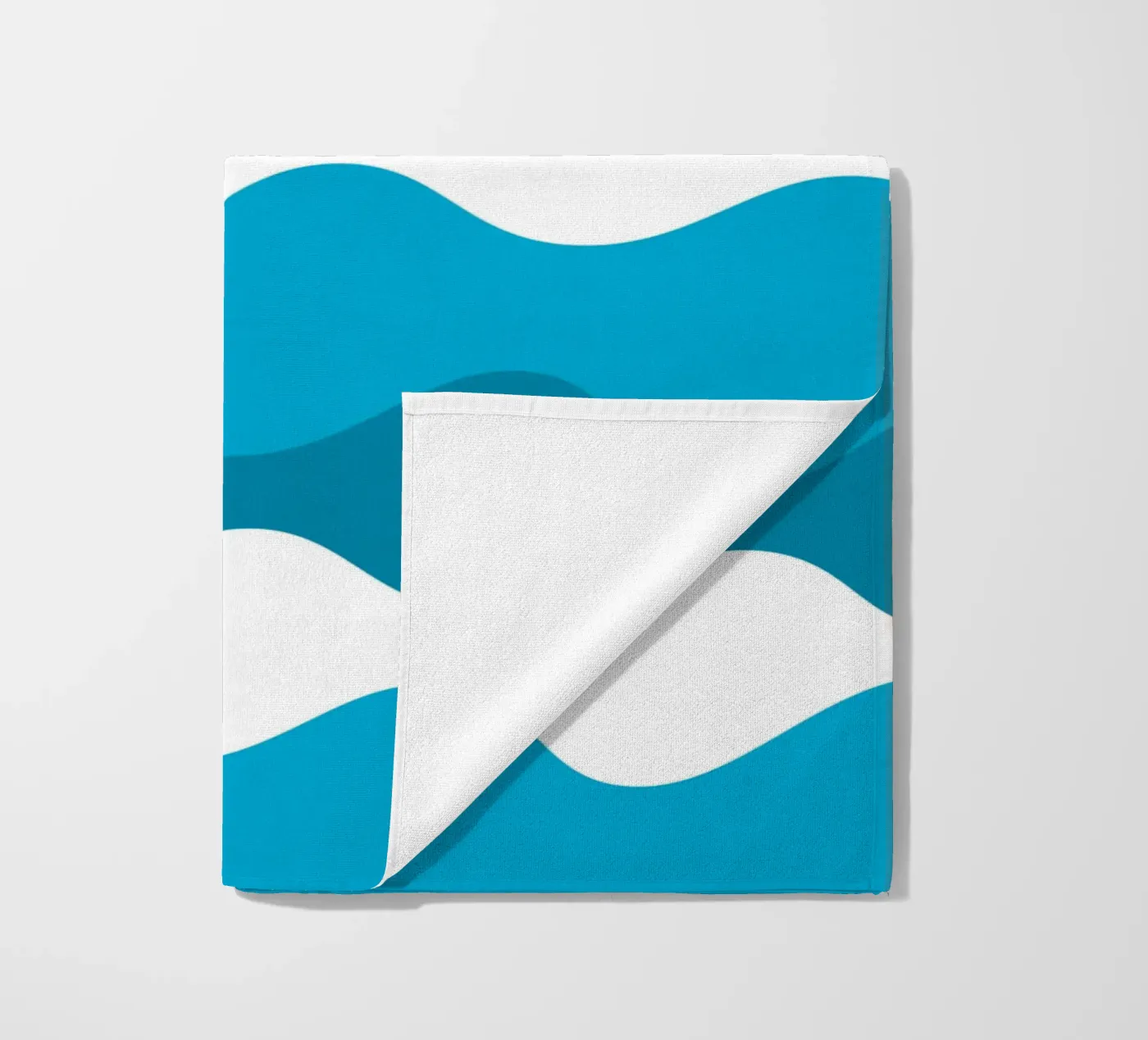 Blue horizontal wavy gradient telo mare da baobabprintstore