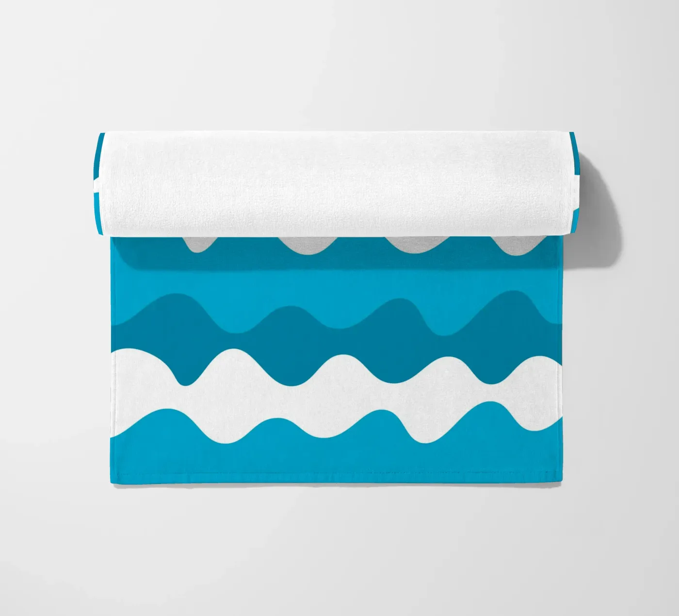 Blue horizontal wavy gradient telo mare da baobabprintstore
