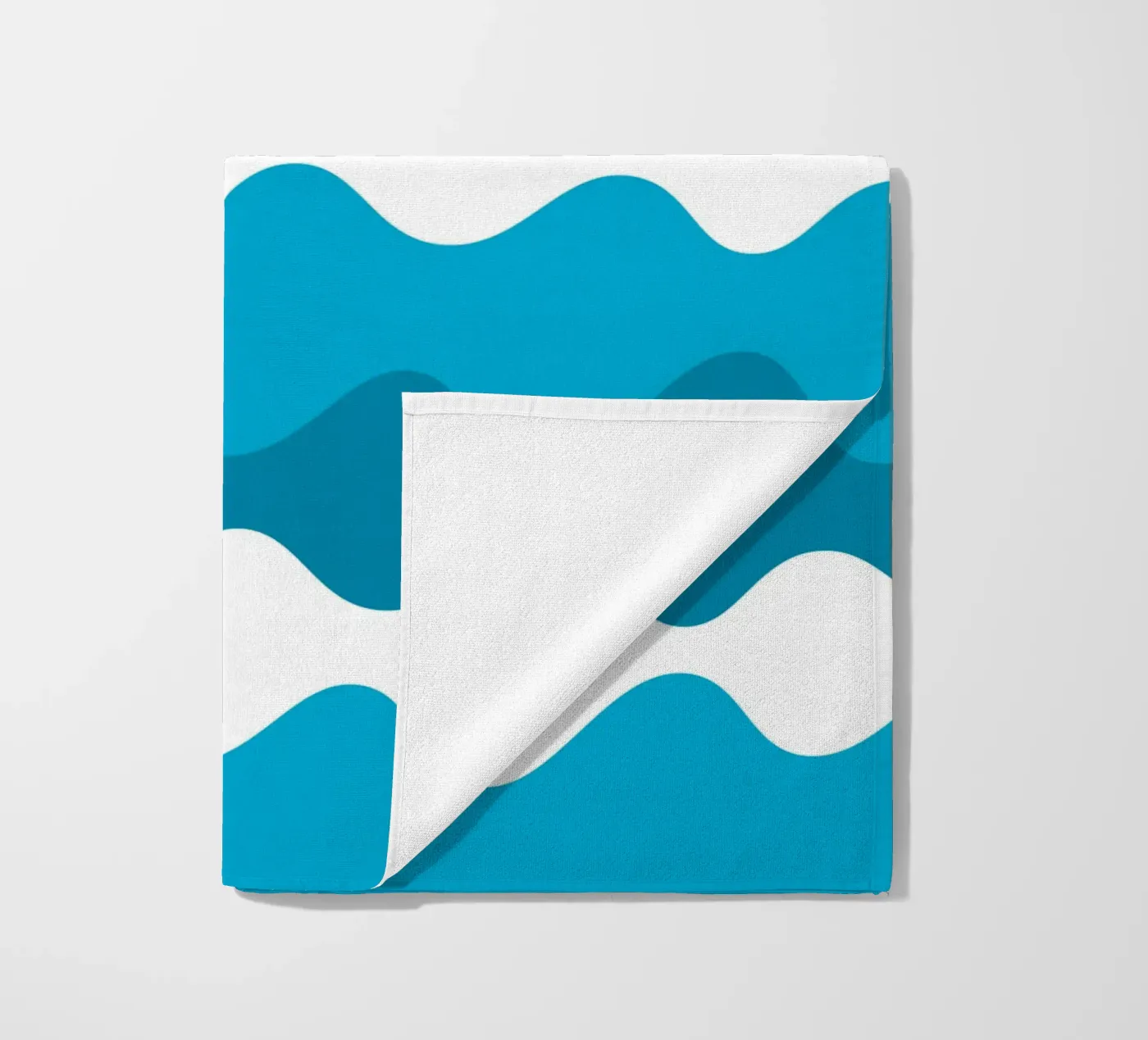 Blue horizontal wavy gradient telo mare da baobabprintstore