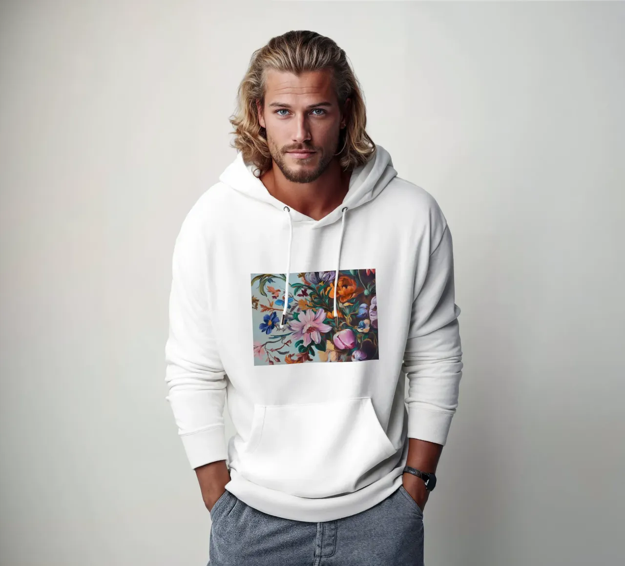 Romántico esplendor floral sudadera con capucha de Carinaprint