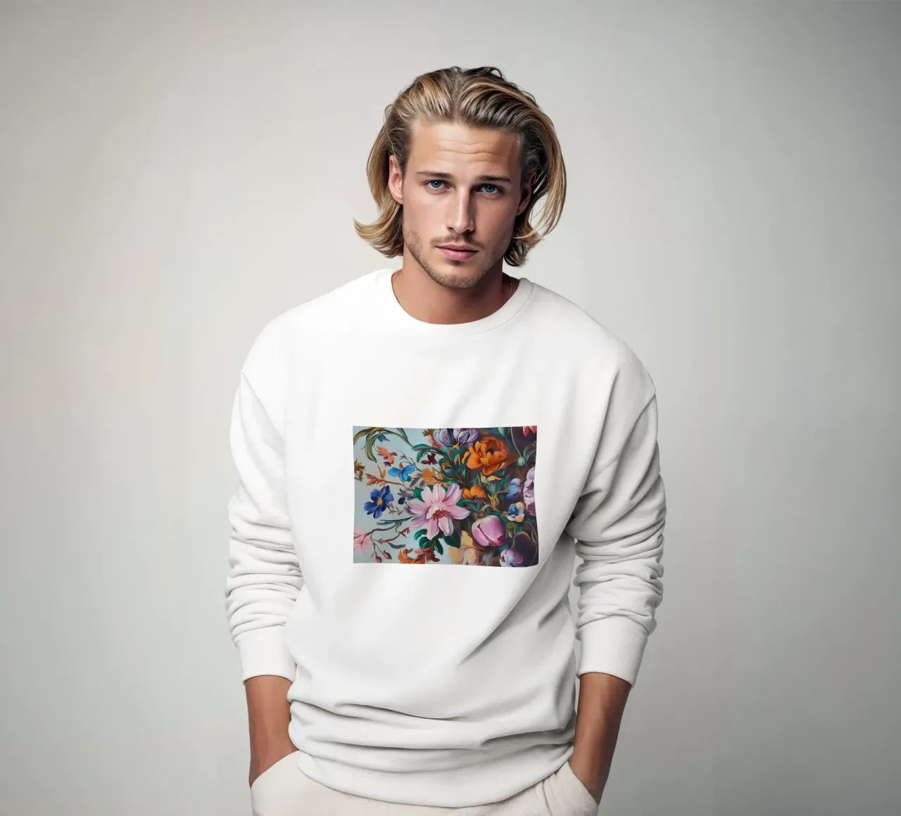 Romantische bloemenpracht sweatshirt van Carinaprint
