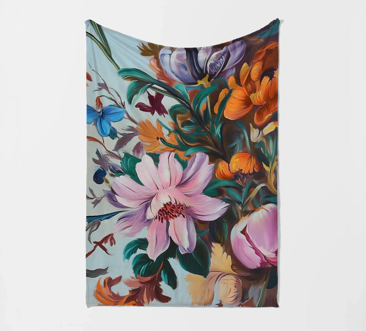 Romantico splendore floreale coperta in pile da Carinaprint