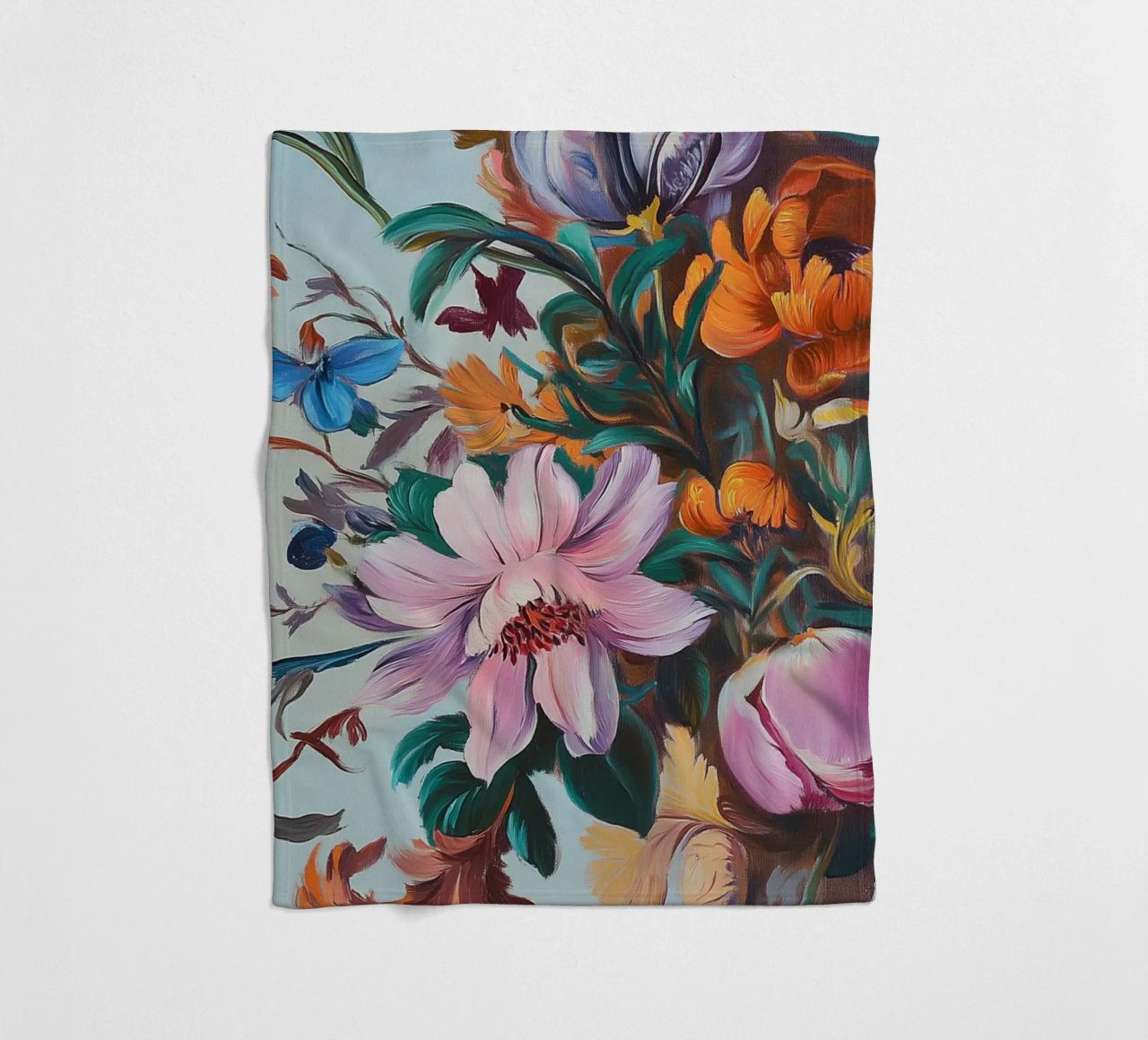 Romantico splendore floreale coperta in pile da Carinaprint