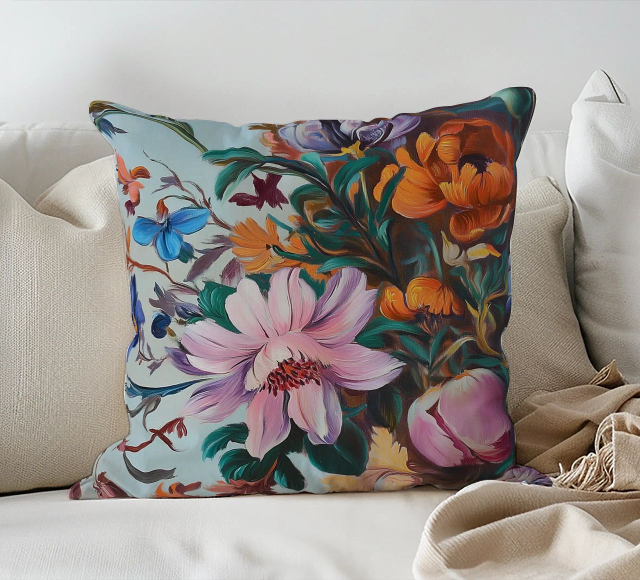 Romantico splendore floreale cuscino da Carinaprint