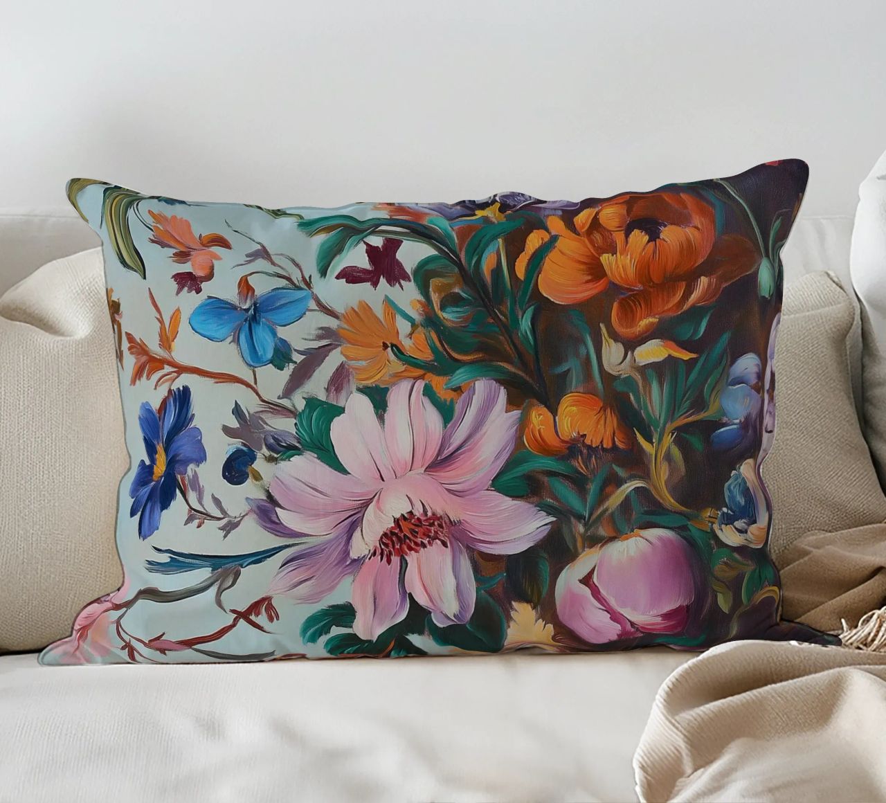 Romantico splendore floreale cuscino da Carinaprint