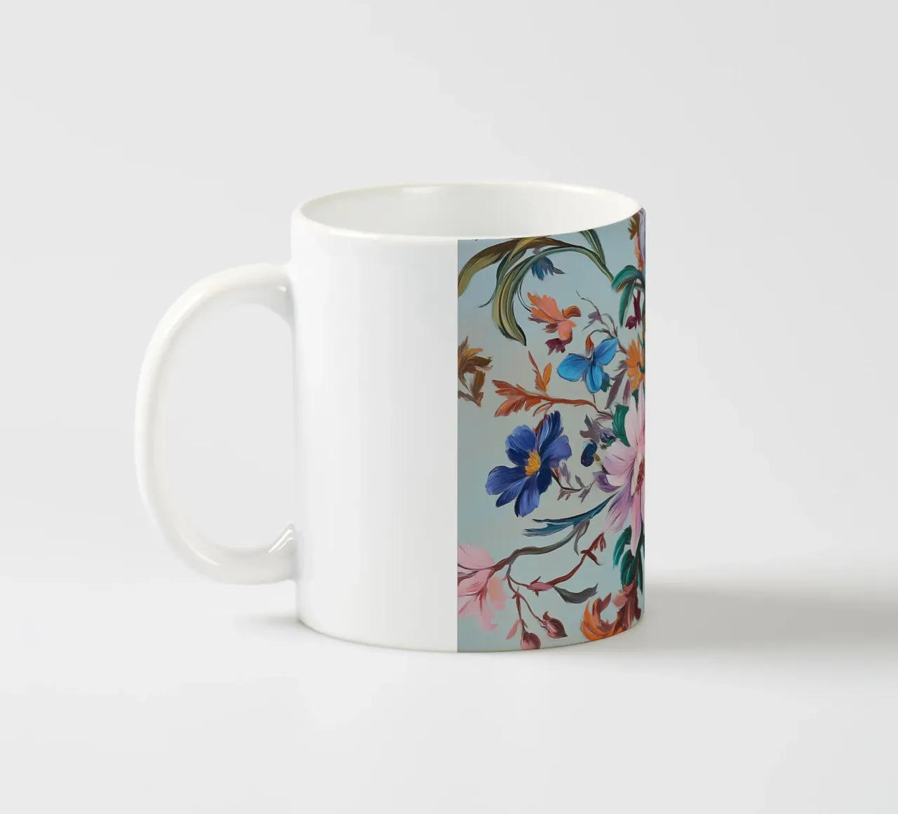 Romantic floral splendour ceramic mug by Carinaprint