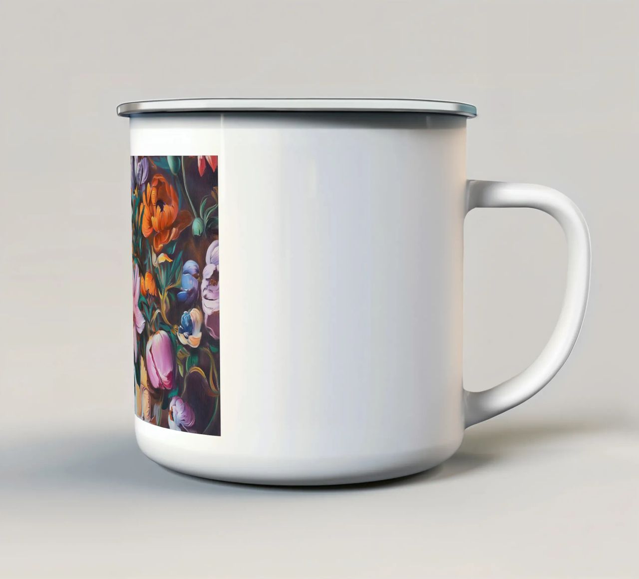 Romantico splendore floreale tazza in smalto da Carinaprint