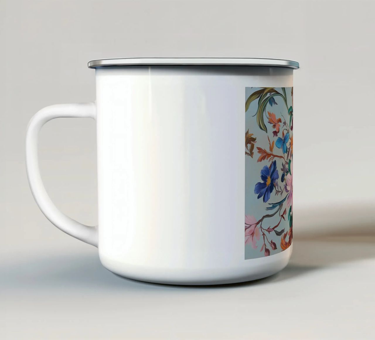 Romantico splendore floreale tazza in smalto da Carinaprint