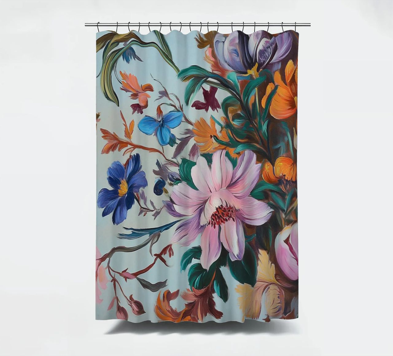Romantico splendore floreale tenda da doccia da Carinaprint