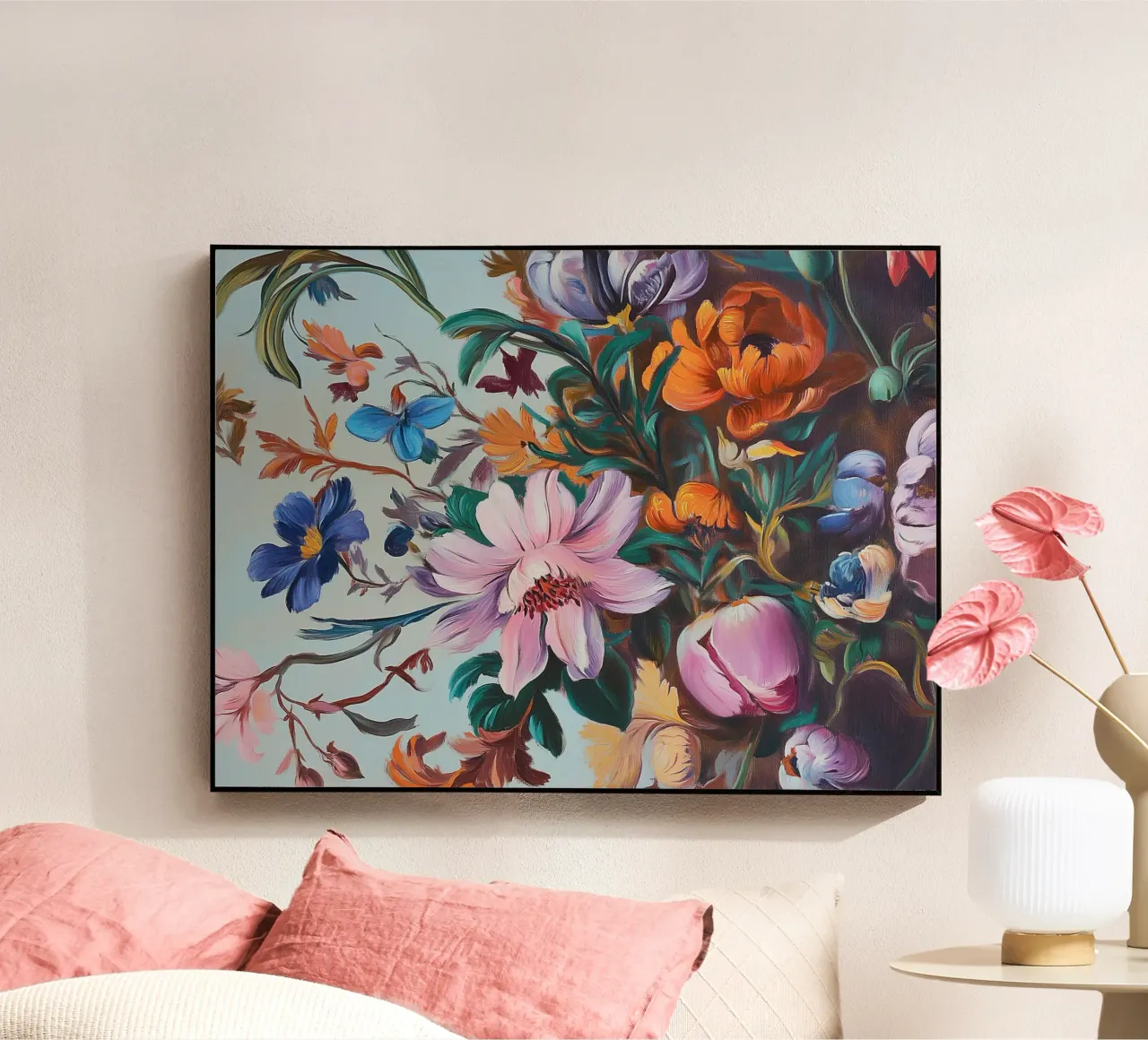 Romantic floral splendour acrylic glass by Carinaprint