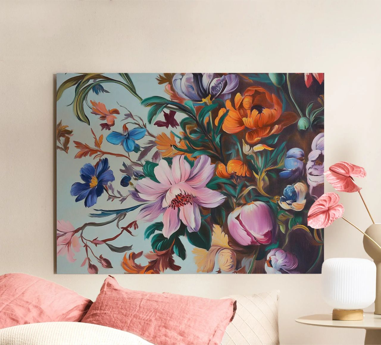 Romantico splendore floreale alluminio dibond da Carinaprint